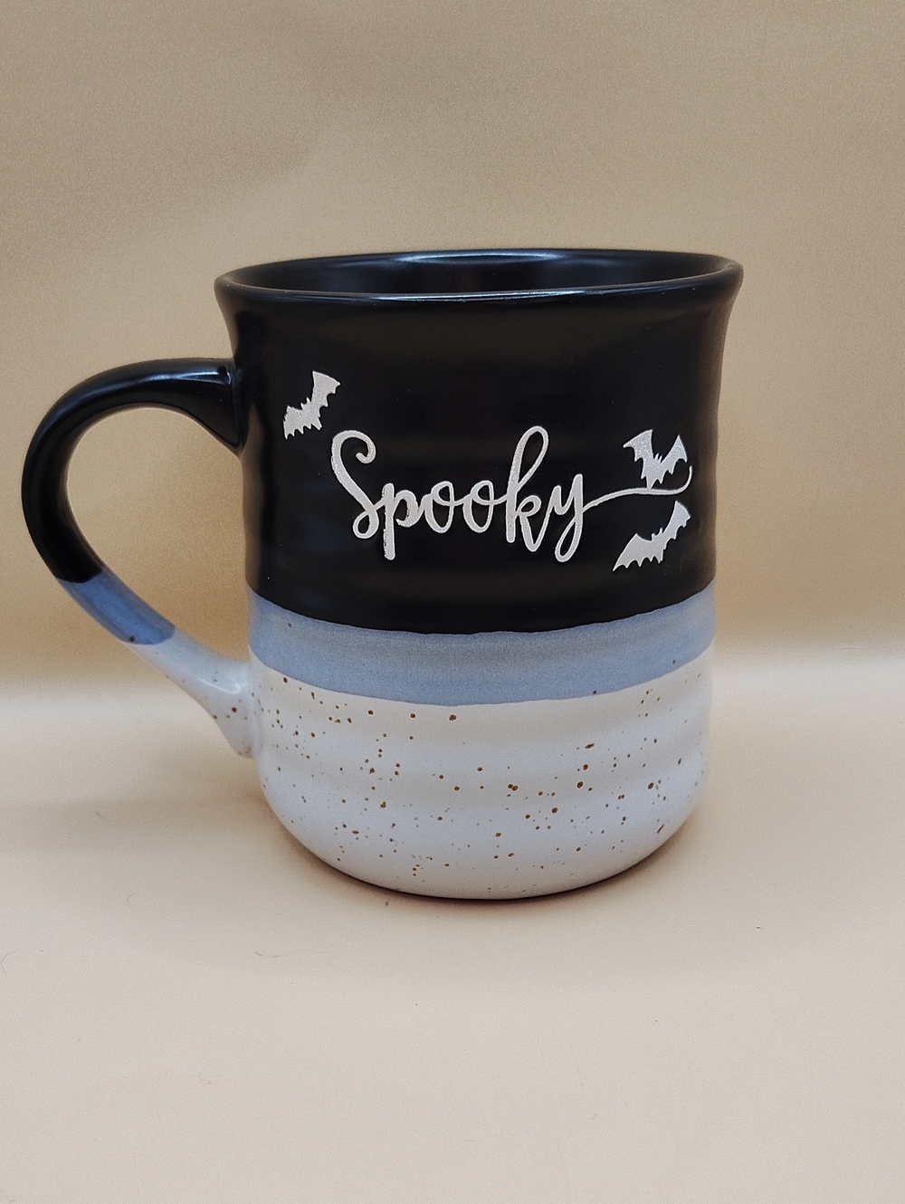 Spooky Black and White Large Ceramic Mug